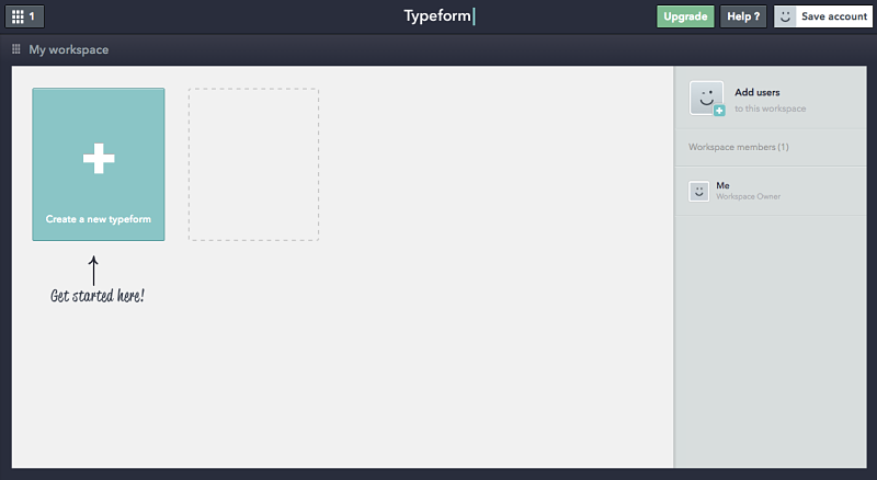 Typeform starten